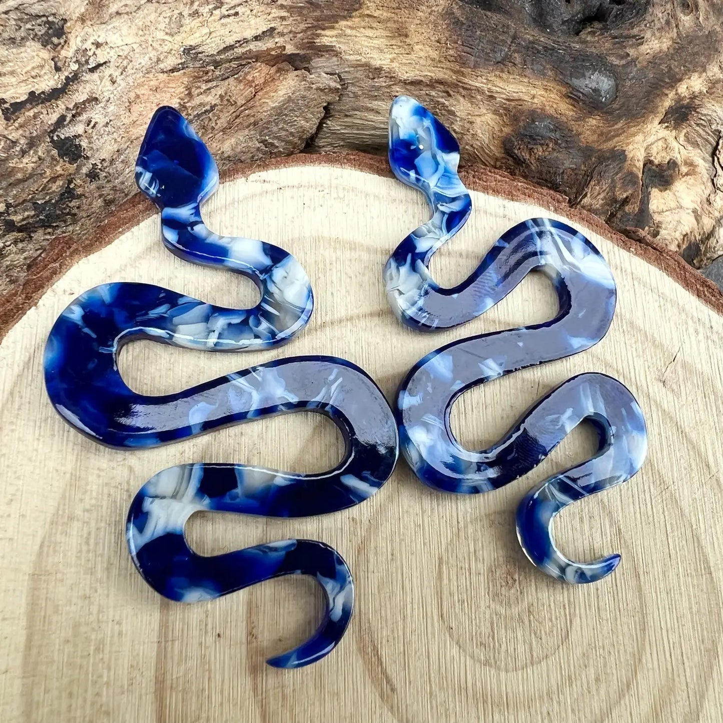 Resin Snake Dangle Earrings