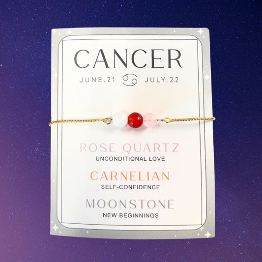 Cancer Gold Chain Adjustable Zodiac Bracelets