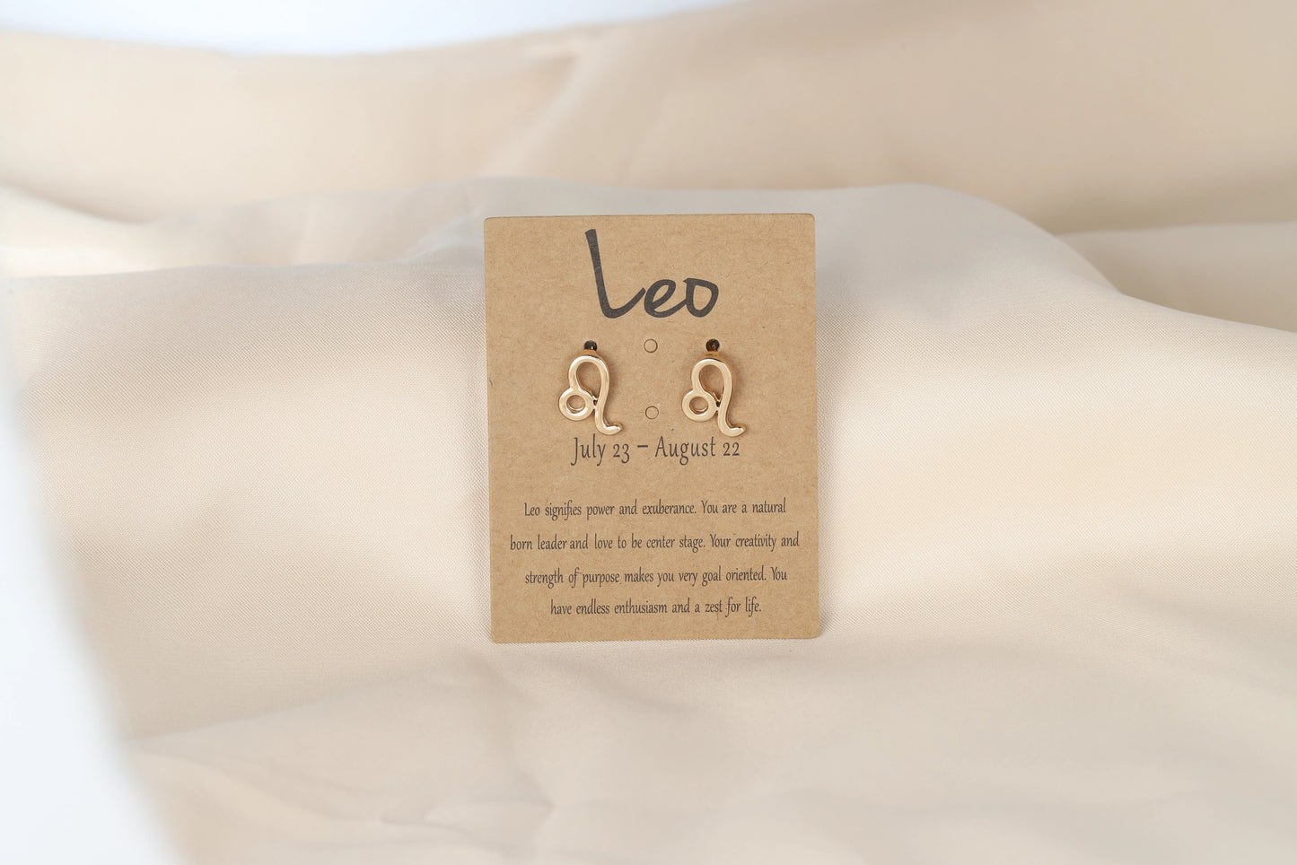 Leo Dainty Zodiac Earrings