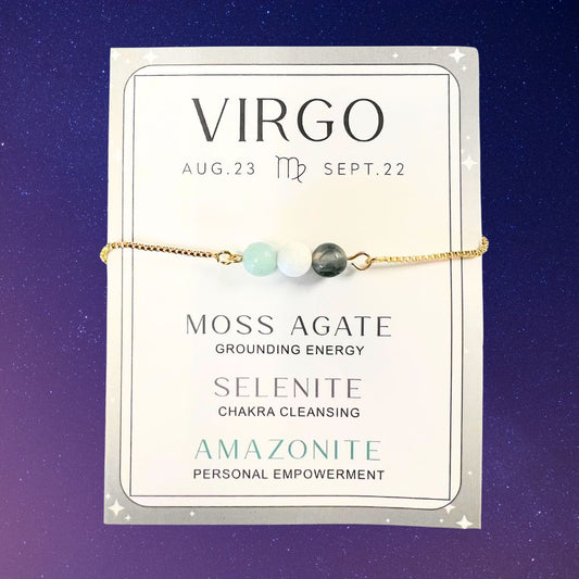 Virgo Gold Chain Adjustable Zodiac Bracelets