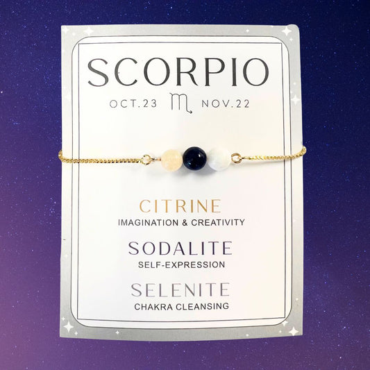 Scorpio Gold Chain Adjustable Zodiac Bracelets