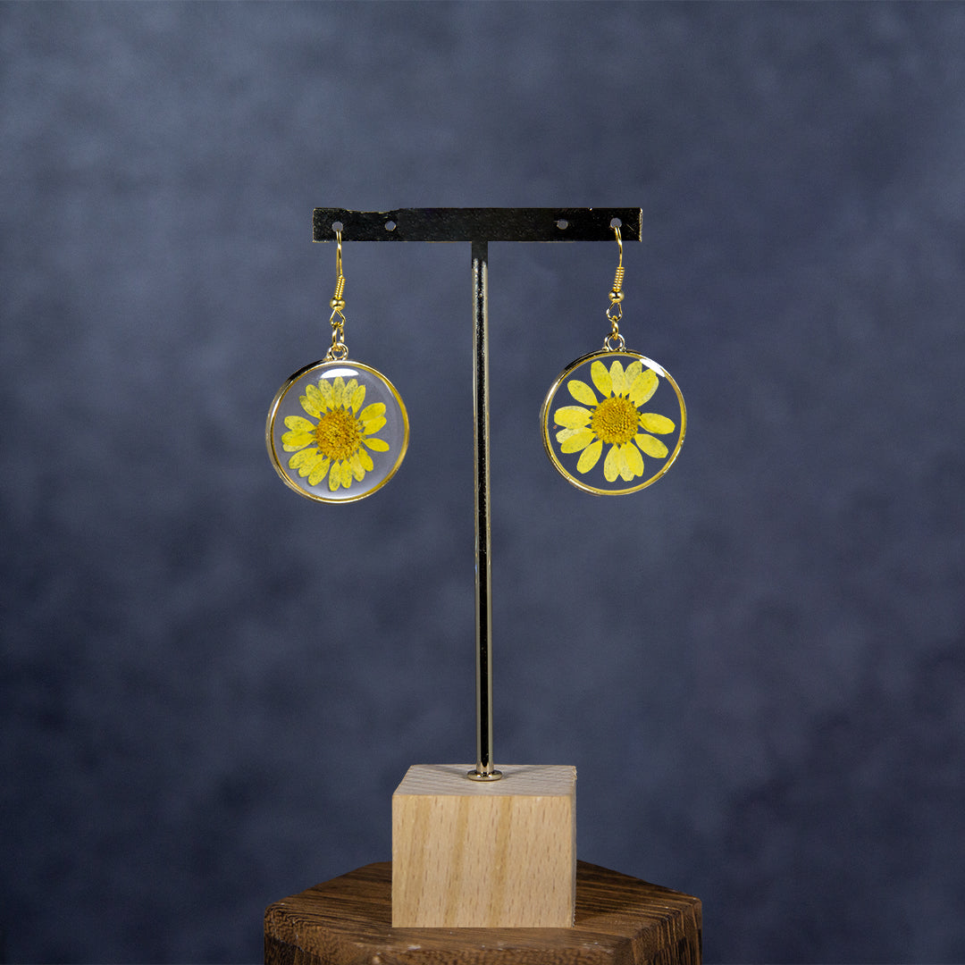 Yellow Cute Daisy Earrings Dangle