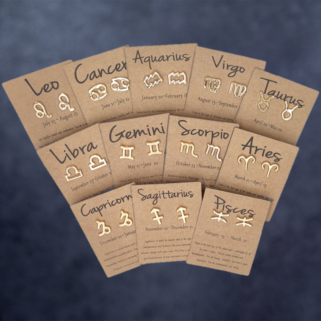 Dainty Zodiac Earrings