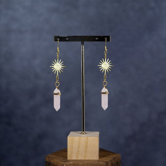 Gemstone Sun Earrings