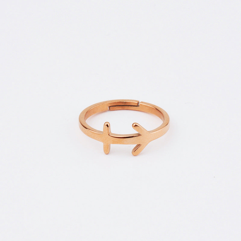 Sagittarius Rose Gold Zodiac Ring