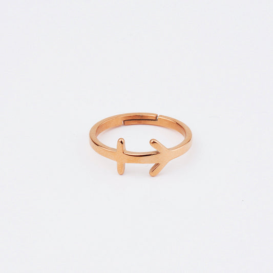Sagittarius Rose Gold Zodiac Ring