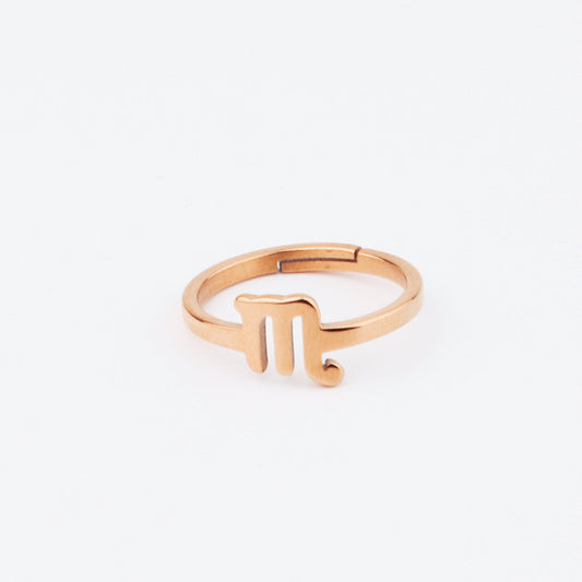 Scorpio Rose Gold Zodiac Ring