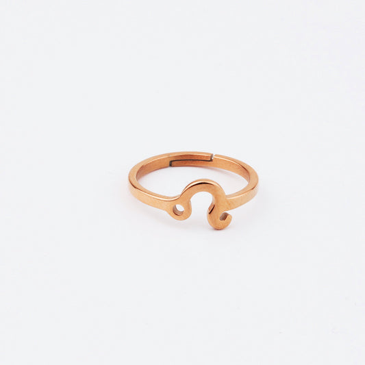 Leo Rose Gold Zodiac Ring