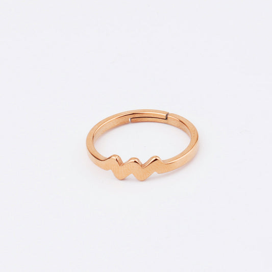 Aquarius Rose Gold Zodiac Ring