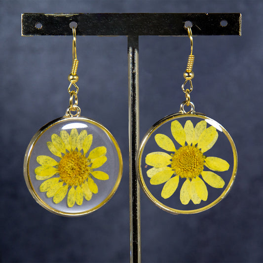 Yellow Cute Daisy Earrings Dangle