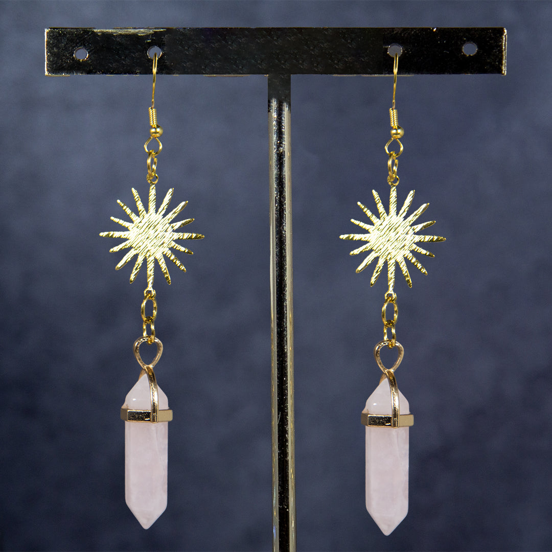 Gemstone Sun Earrings