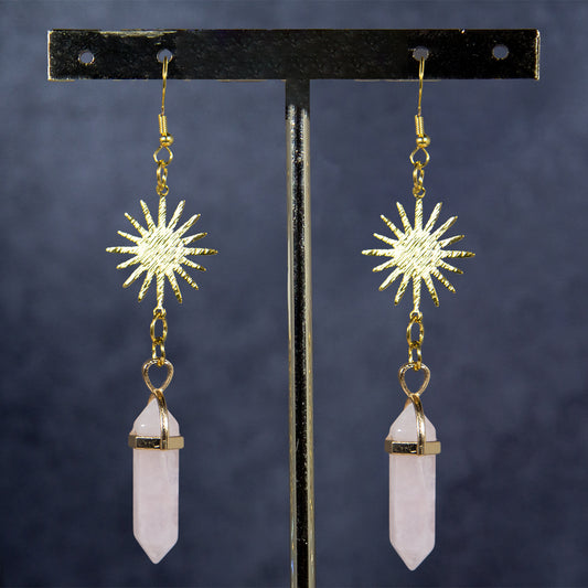 Gemstone Sun Earrings