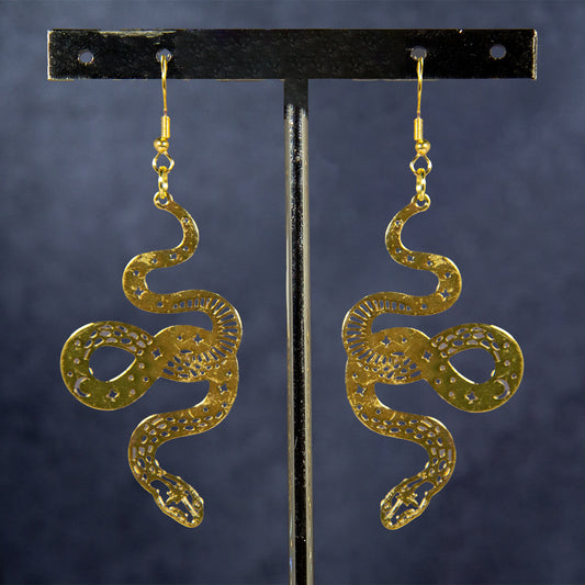 Celestial Gold Snake Earring