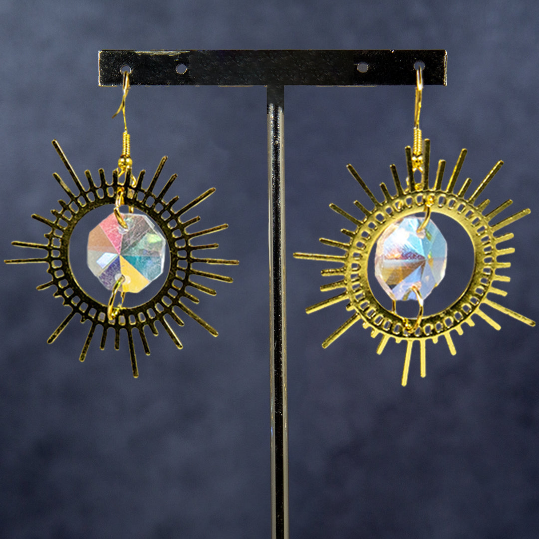 Iridescent Sun Earring