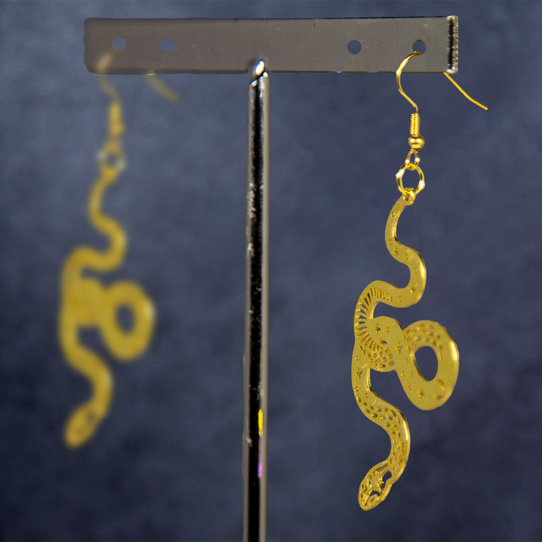 Celestial Gold Snake Earring