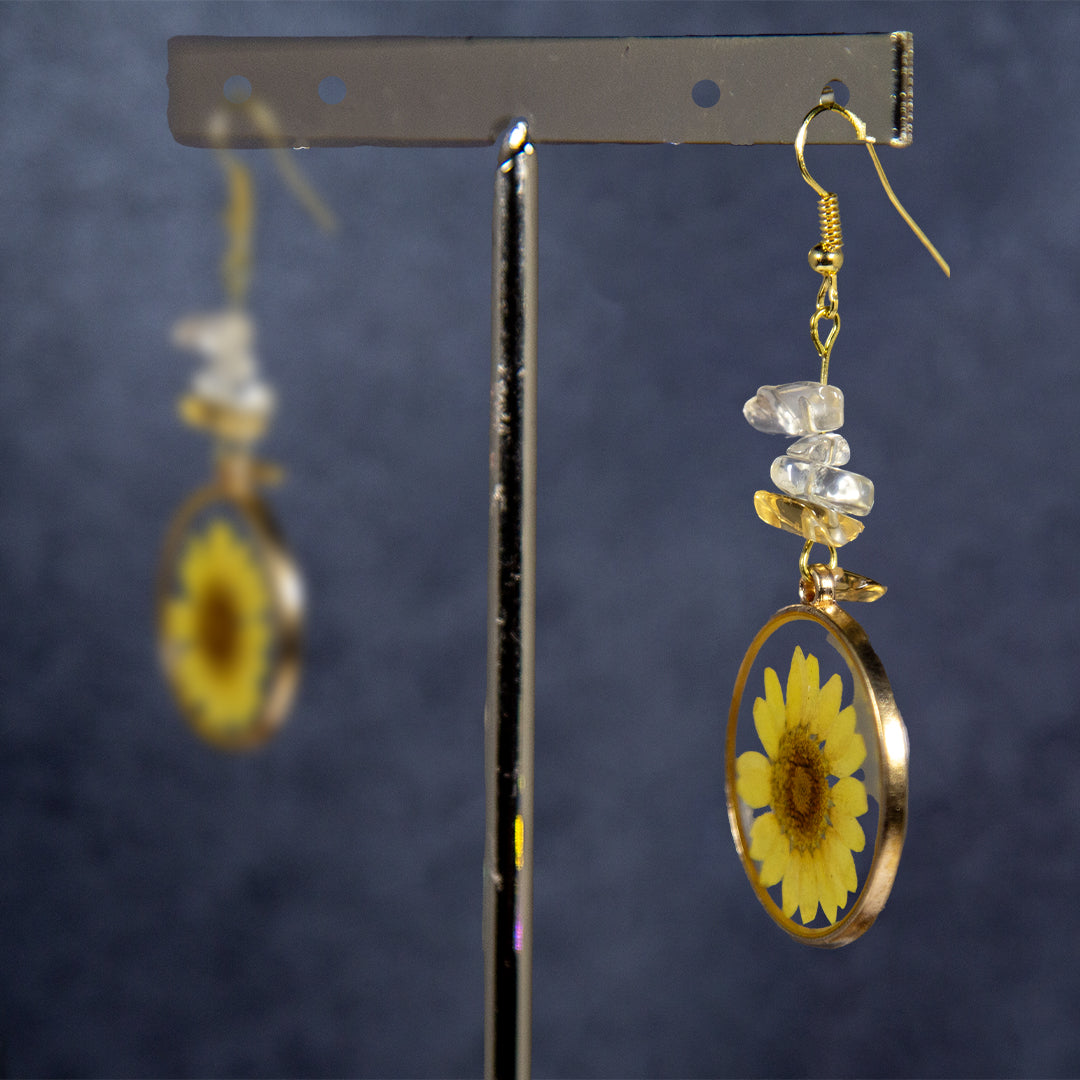 Yellow Cute Daisy Earrings Dangle