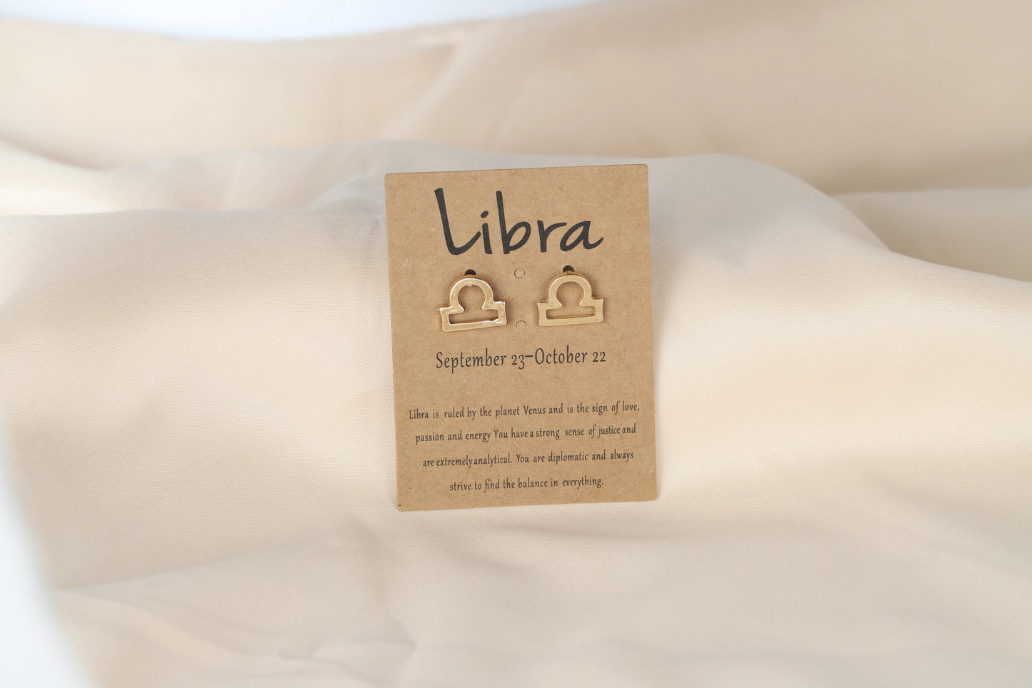 Libra Dainty Zodiac Earrings