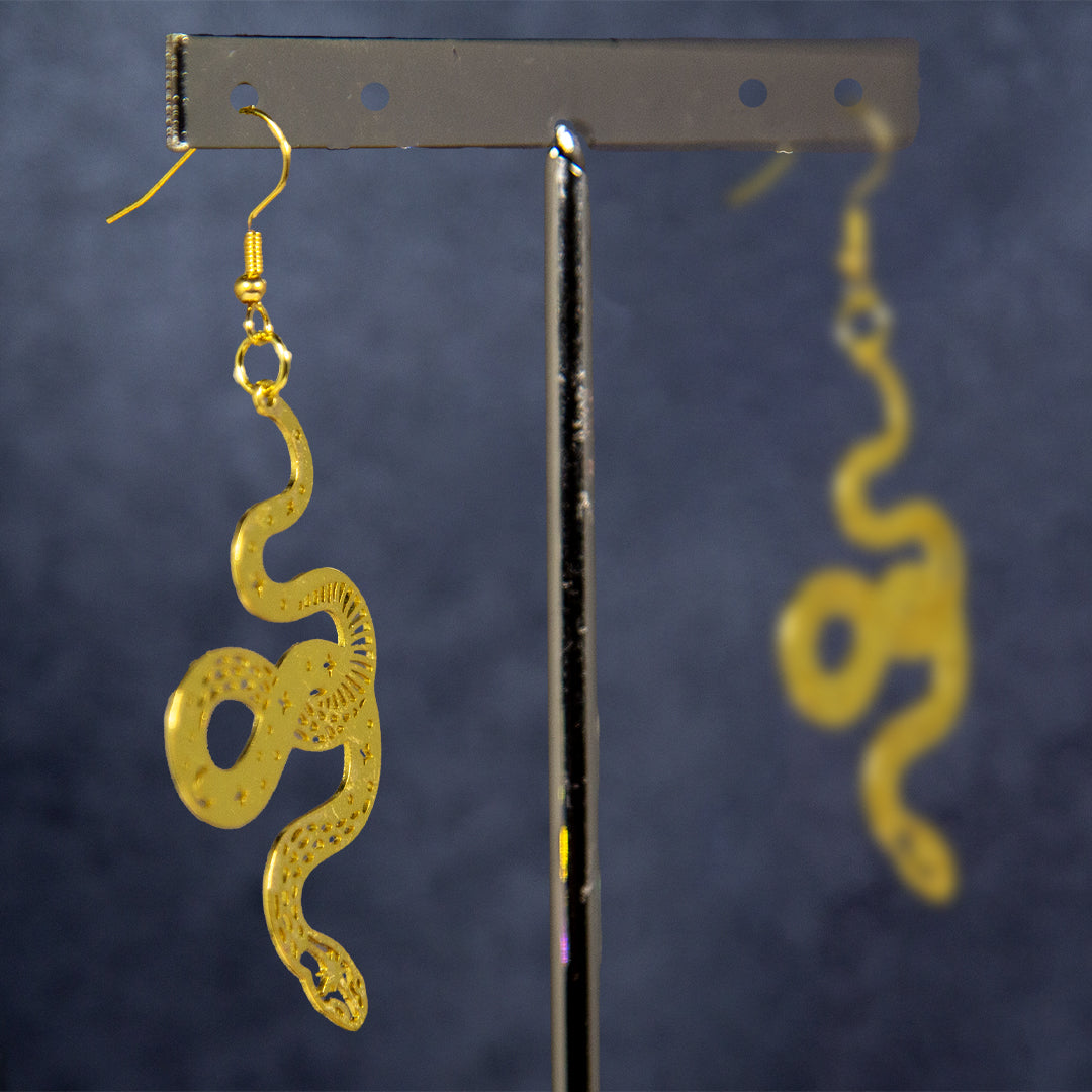 Celestial Gold Snake Earring