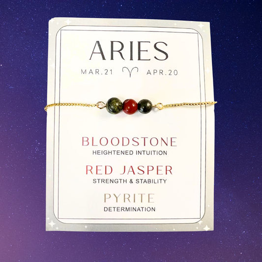 Aries - Gold Chain Adjustable Zodiac Bracelets