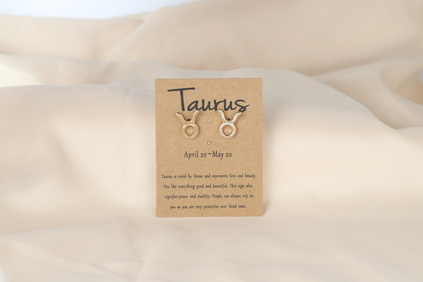 Taurus Dainty Zodiac Earrings
