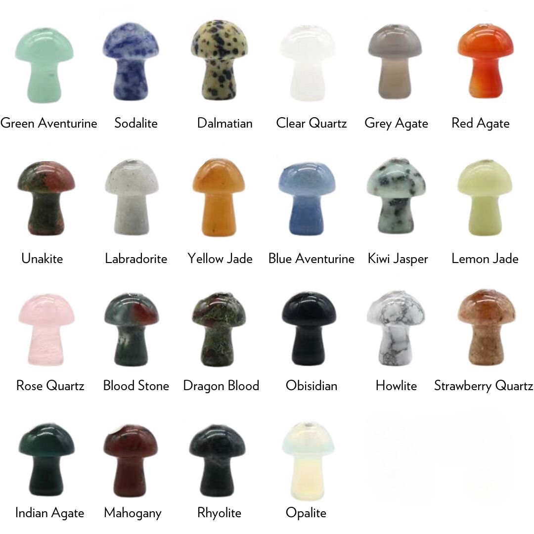 Mini Gemstone Crystal Mushroom