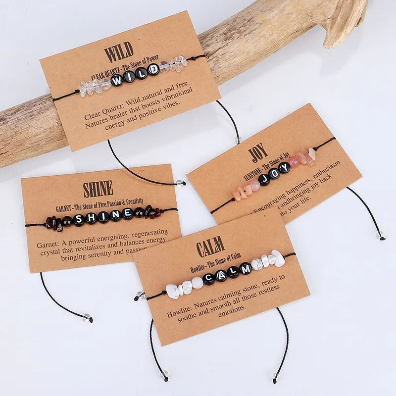 Crystal Healing Letter Bracelet