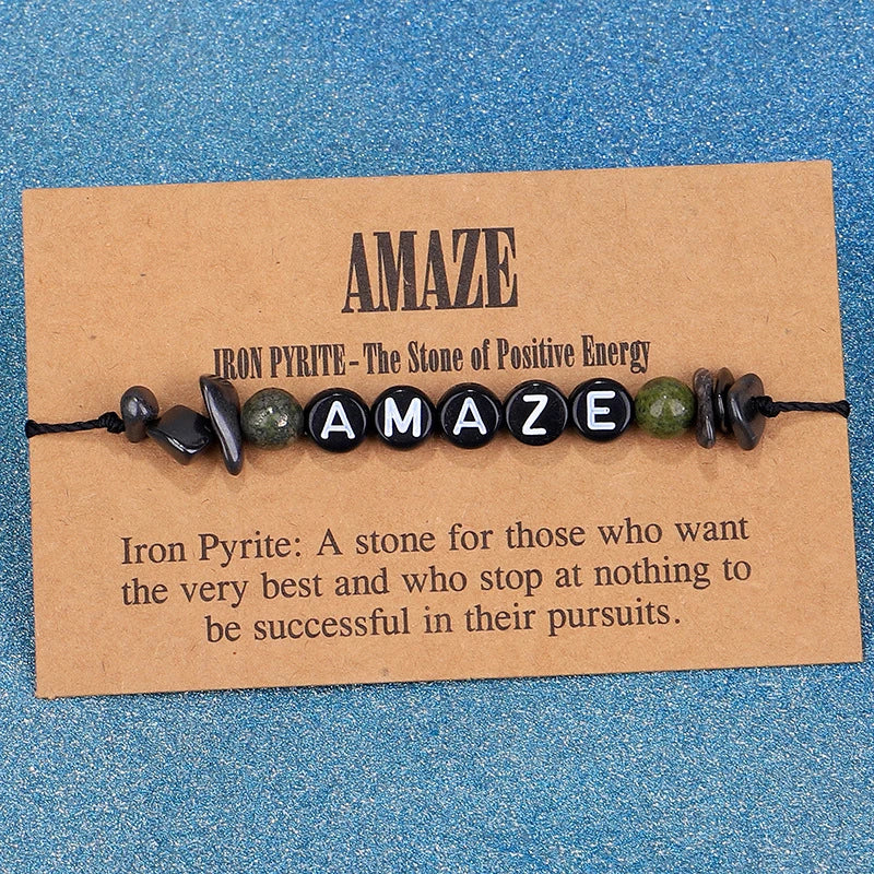 Crystal Healing Letter Bracelet