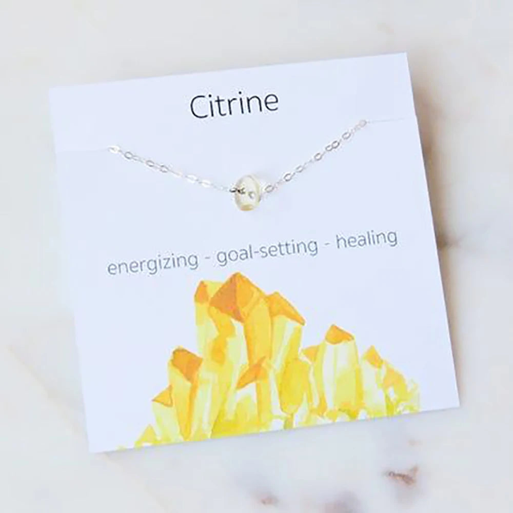 Dainty Birthstone Healing Necklace