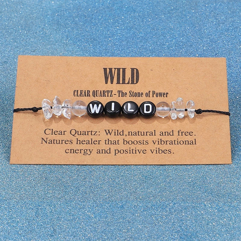 Crystal Healing Letter Bracelet