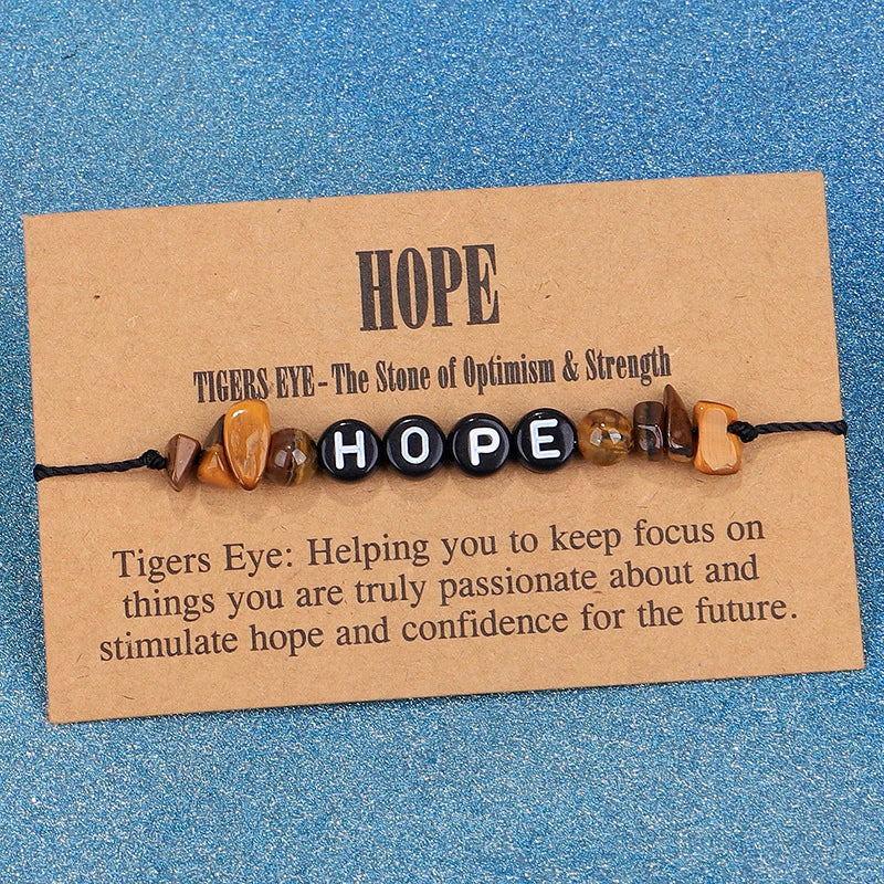 Crystal Healing Letter Bracelet