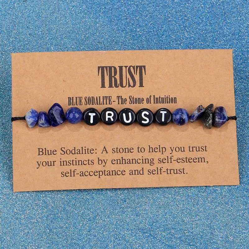 Crystal Healing Letter Bracelet