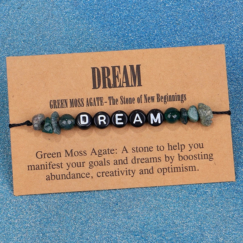 Crystal Healing Letter Bracelet