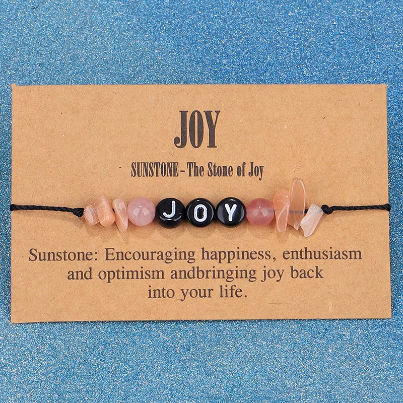 Crystal Healing Letter Bracelet