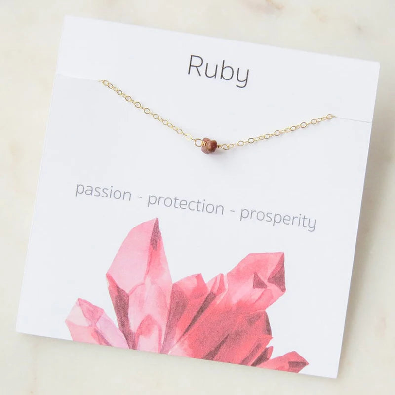 Dainty Birthstone Healing Necklace