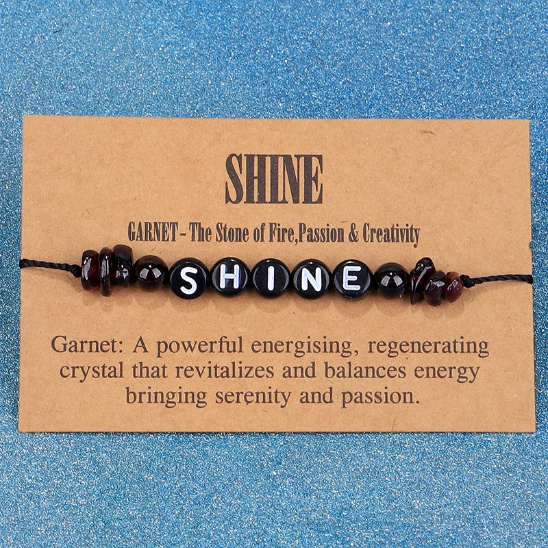 Crystal Healing Letter Bracelet