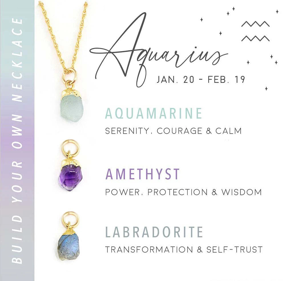 Zodiac Birthstone Build Your Own Necklace Set