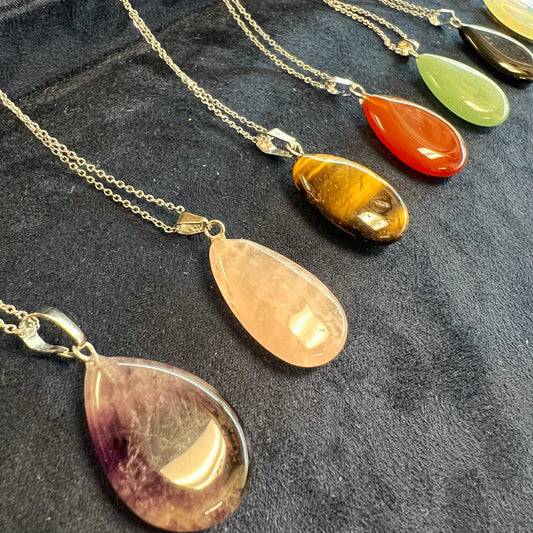 Teardrop Gemstone Necklace