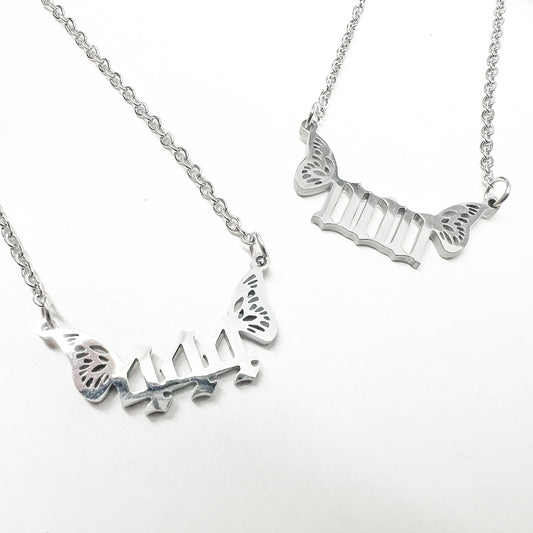 Silver Angel Number Necklace