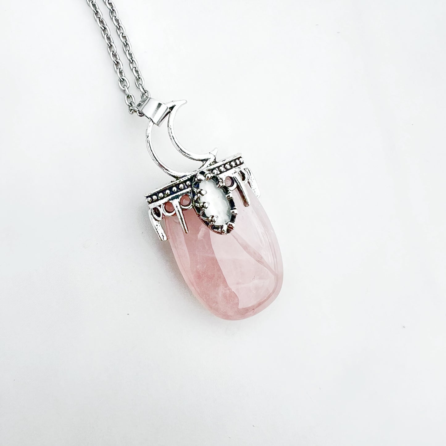 Gemstone Celestial Moon Necklace