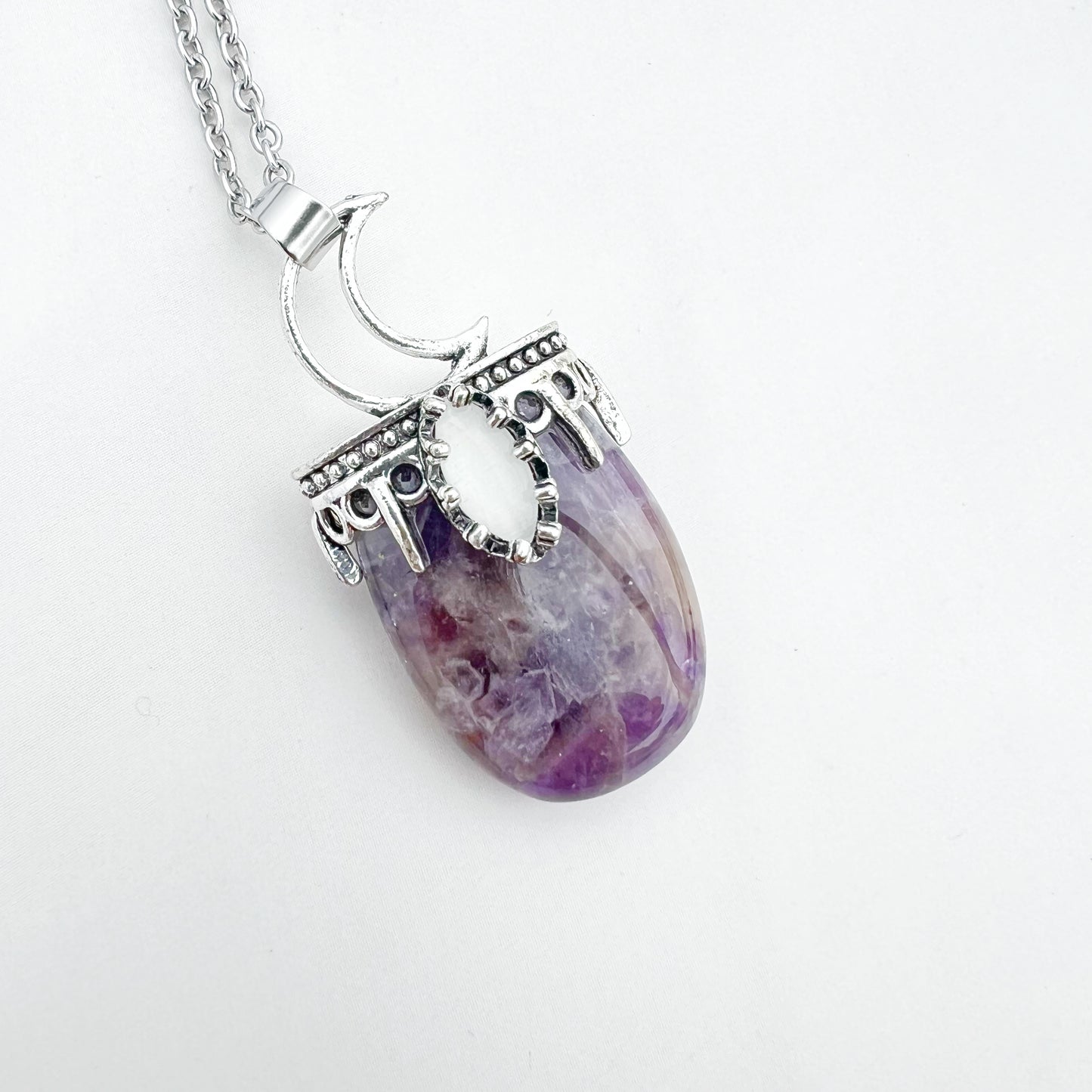Gemstone Celestial Moon Necklace
