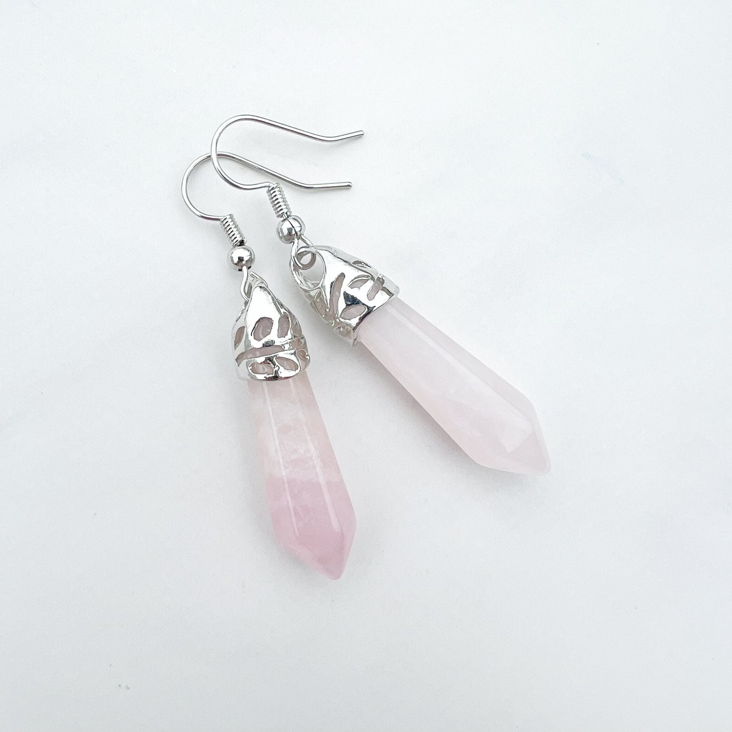 Healing Gemstone Hexagon Point Earring - 16 Colors