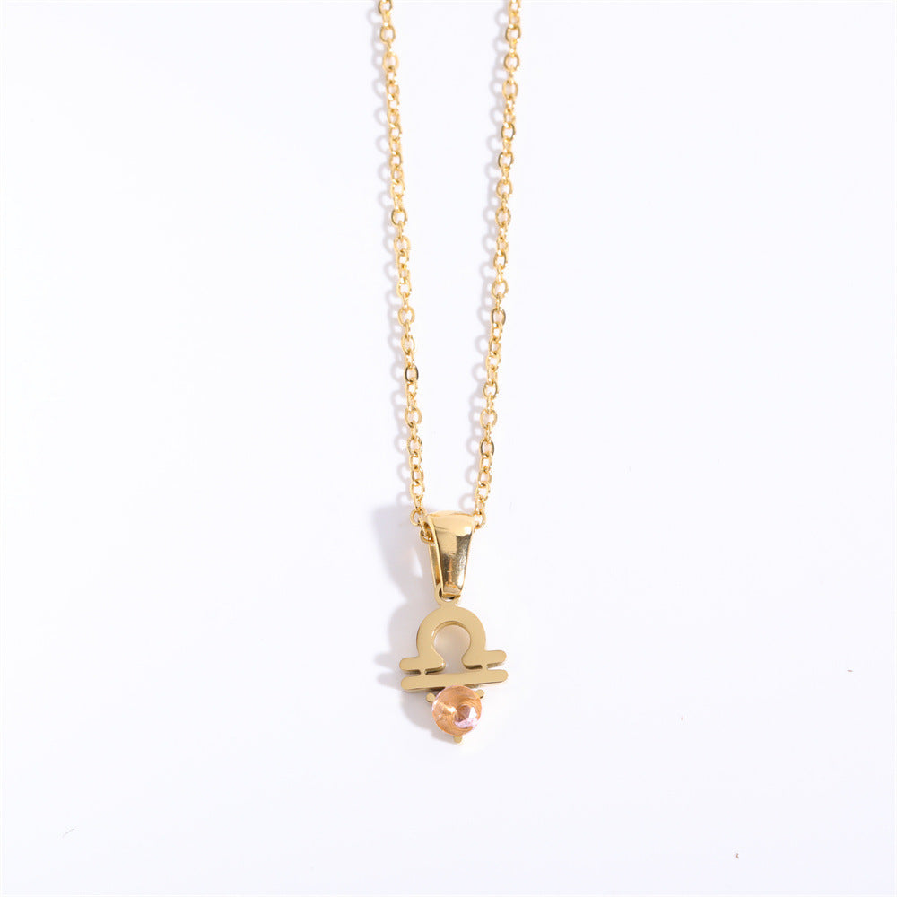 Zodiac Birthstone Drop Necklaces