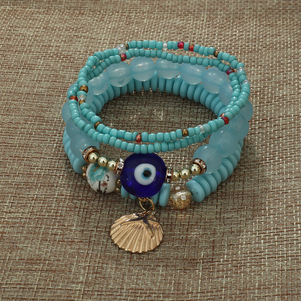 Boho Protection Stack Layering Bracelet Set