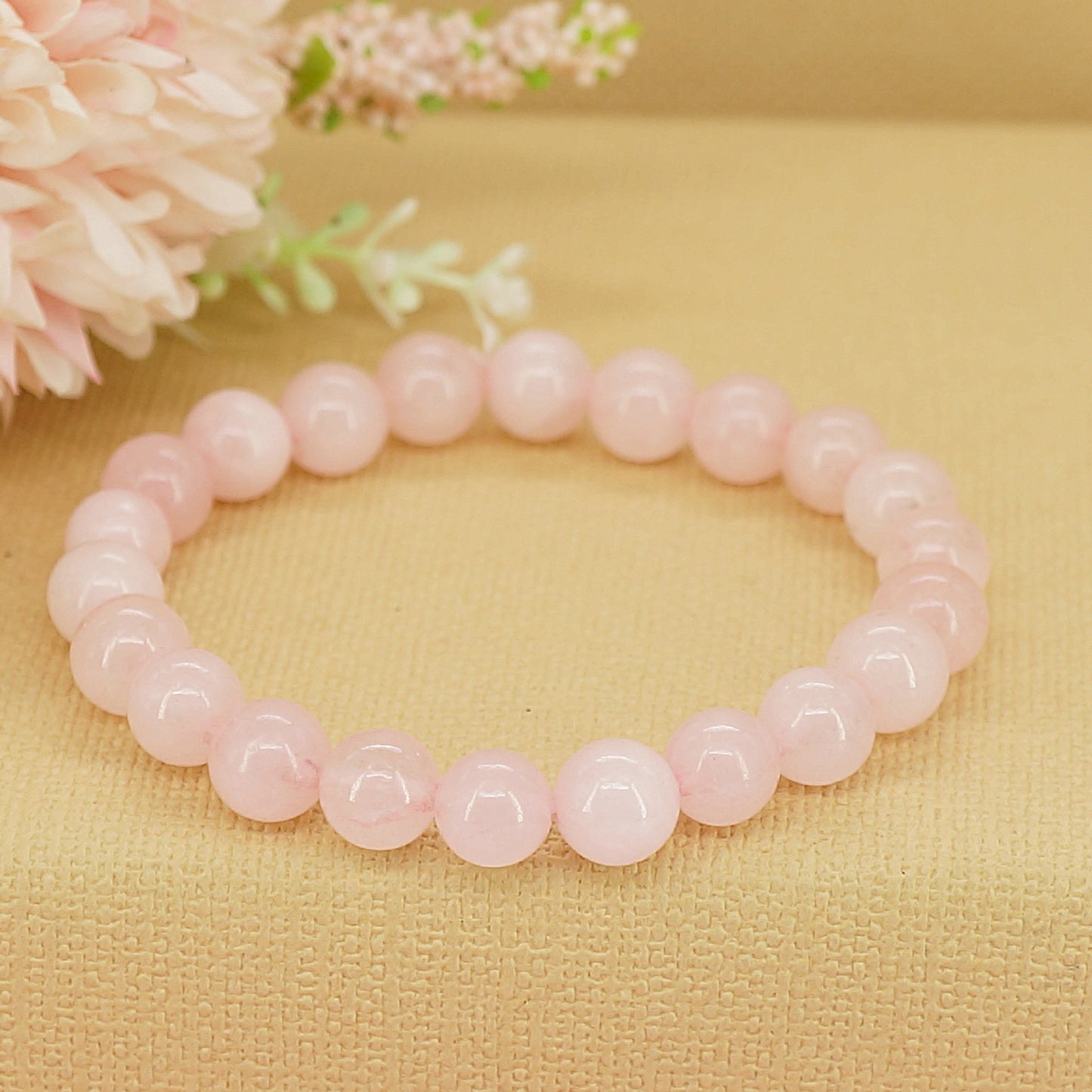 Gemstone Rose Quartz Bracelet