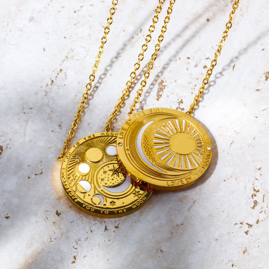 18K Celestial Coin medallion Necklace