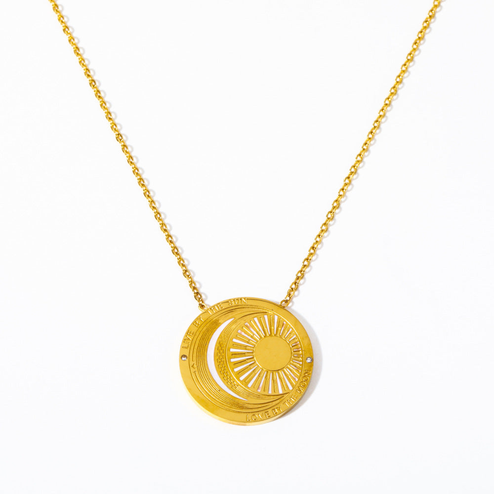 18K Celestial Coin medallion Necklace