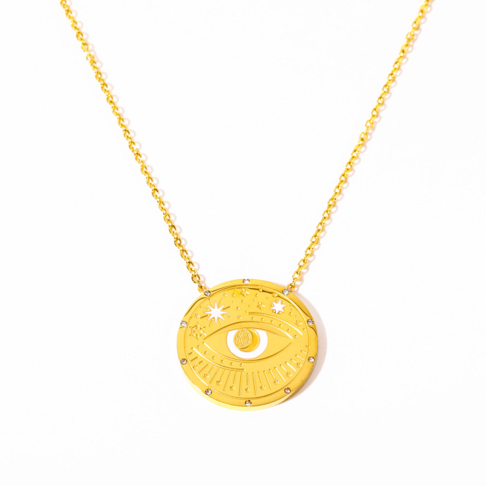 18K Celestial Coin medallion Necklace