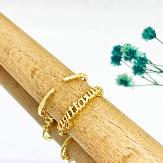 Sagittarius Zodiac Sign Adjustable Gold Ring