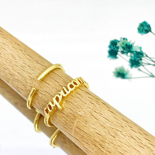 Capricorn Zodiac Sign Adjustable Gold Ring