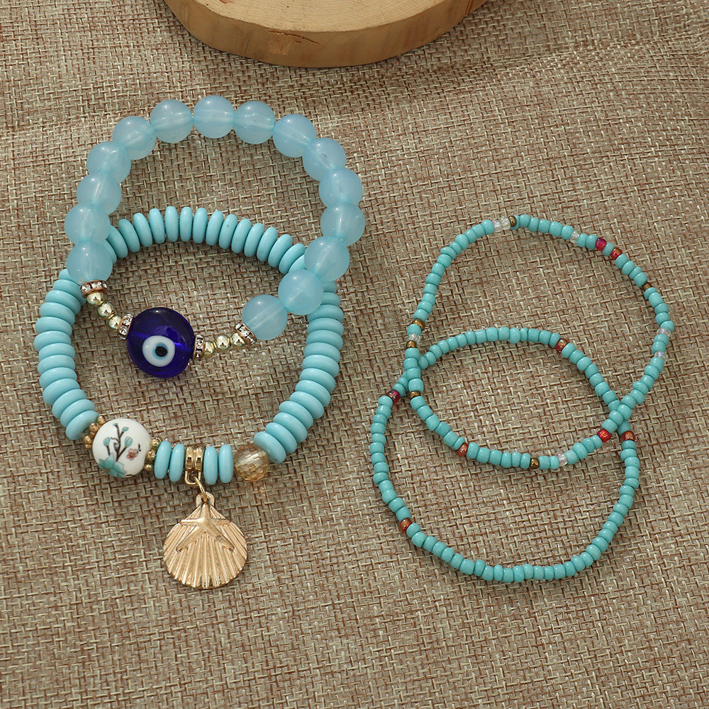 Boho Protection Stack Layering Bracelet Set